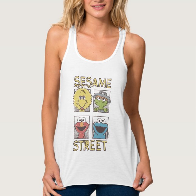 Débardeur Sesame StreetVintage Caractère Comic 2 (Devant)