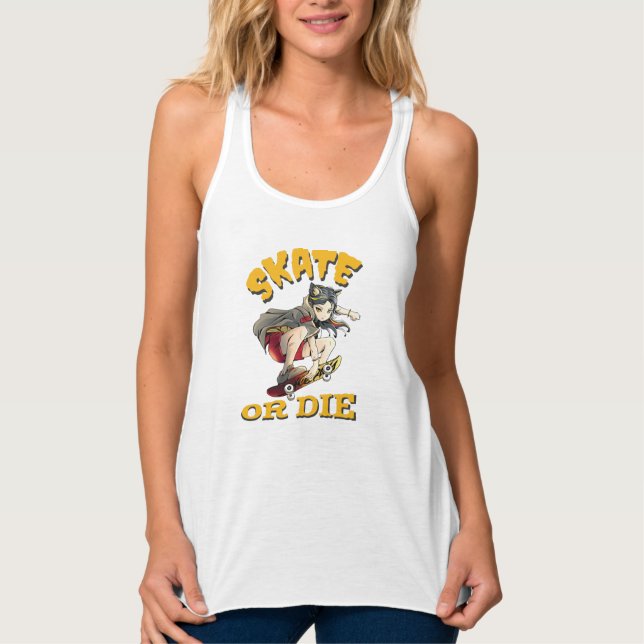 Débardeur Skate ou die Skateboarder Girl (Devant)