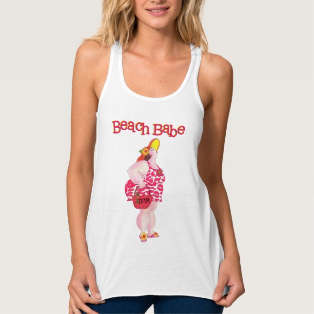 Débardeur T-shirt Beach Babe (Devant)