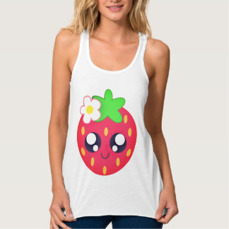 Débardeur T-shirt fraise Été Décontracté Plage noire Crème