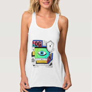 Débardeur T-Shirt Graphique de Sécurité de Connexion – Techn