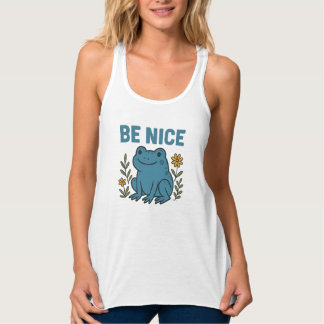 Débardeur T-shirt grenouille "Be Nice"