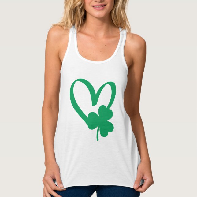 Débardeur T-shirt Shamrock de la Saint Patrick (Devant)
