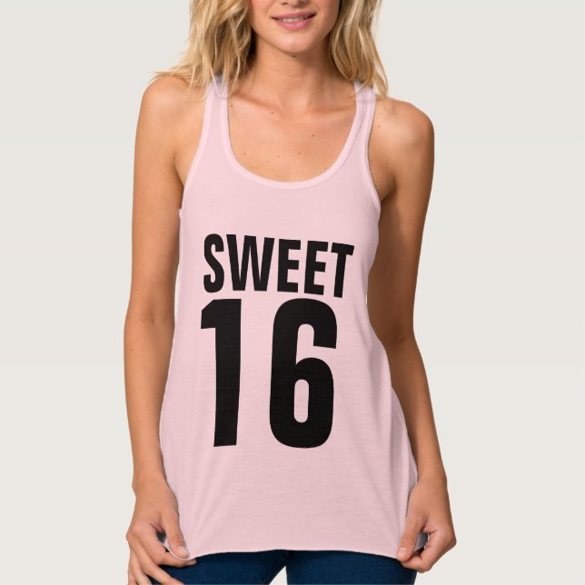 Débardeur T-shirt SWEET 16 (Devant)
