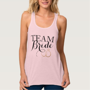 Débardeur Team Bride Golden Rings Bachelorette Party