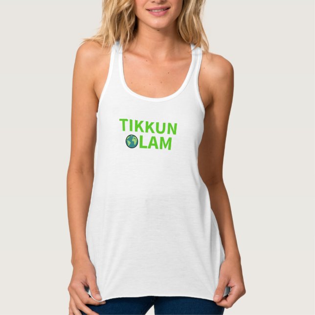 Débardeur Tikkun Olam Juifs Réparer Monde Eco Mitzvah (Devant)