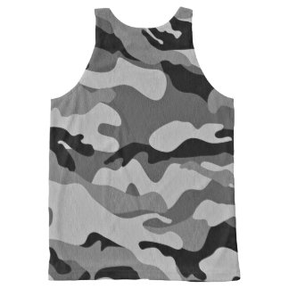 Débardeur Tout-imprimé Gris de camouflage