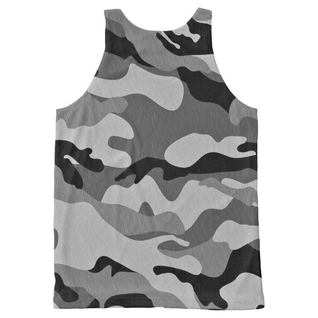 Débardeur Tout-imprimé Gris de camouflage (Dos)