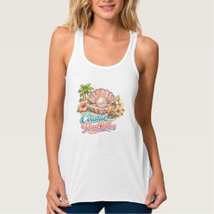 Débardeur Vibes de Perle Côtière – Femmes tropicales T-Shirt