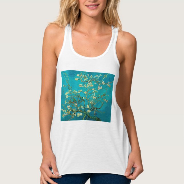 Débardeur Vincent Van Gogh Blossoming Almond Tree Floral Art (Devant)