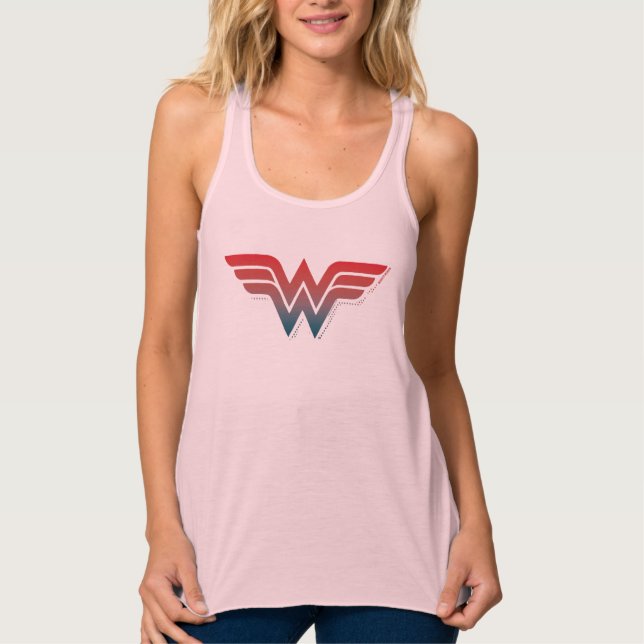 Débardeur Wonder Woman Red Blue Gradient Logo (Devant)