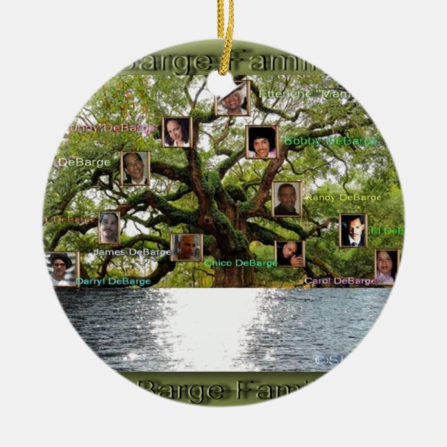 DeBarge Stammbaum-Spezialitäten-Einzelteile Keramik Ornament (Vorne)