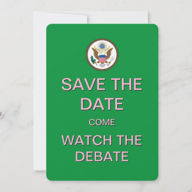 Débat présidentiel Pink Green Watch Invitations du (Devant)