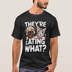 Debate 2024 Haustiere Katze Sie essen W T-Shirt