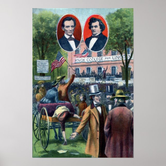 Debatte Lincoln-Douglas von 1858 Poster (Vorne)