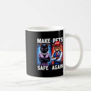 Debatte über die Katze von Hunden macht die Tiere Kaffeetasse