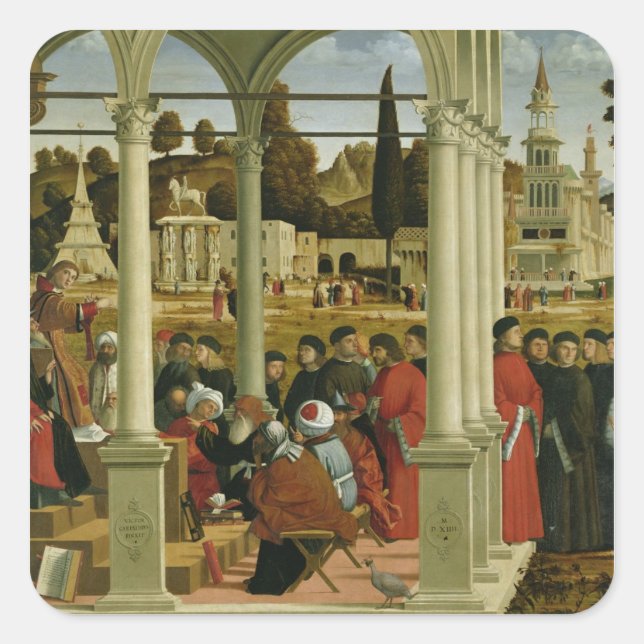 Debatte von St. Stephen Quadratischer Aufkleber (Vorderseite)