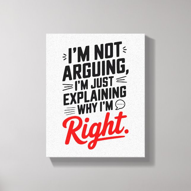 Debatten im Stil! Funny & Confident Leinwanddruck (Vorderseite)