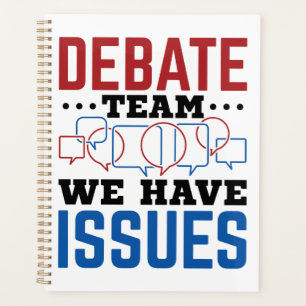 Debattierteam wir haben Fragen lustige Debattierer Planer
