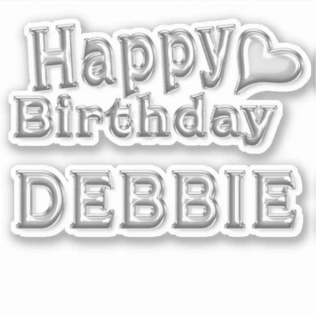 Debbie Happy Birthday Autocollants (Devant)