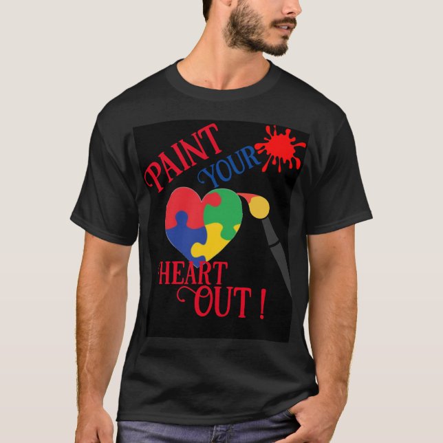 Debi, T - Shirt zum Ausmalen des Herzens (Vorderseite)