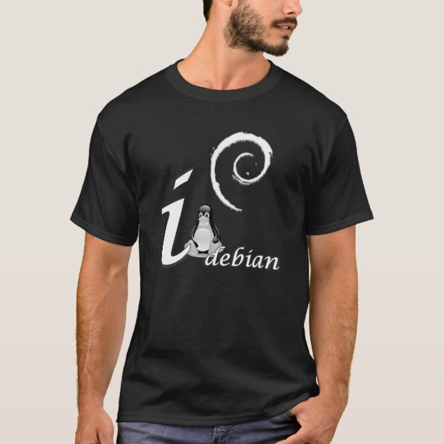 Debian Liebe - cooles Eis-Thema T-Shirt (Vorderseite)