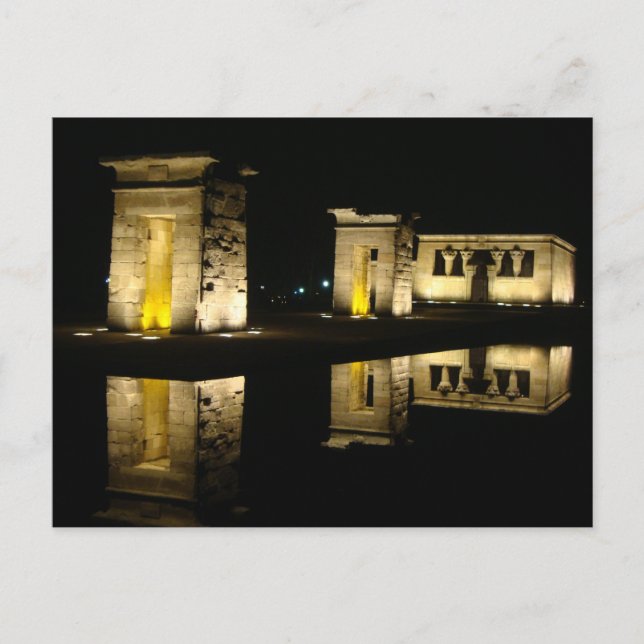 Debod-Tempel, Madrid, Spanien Postkarte (Vorderseite)