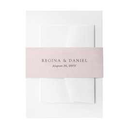 Debonair Blush Pink Hochzeit Einladungsbanderole
