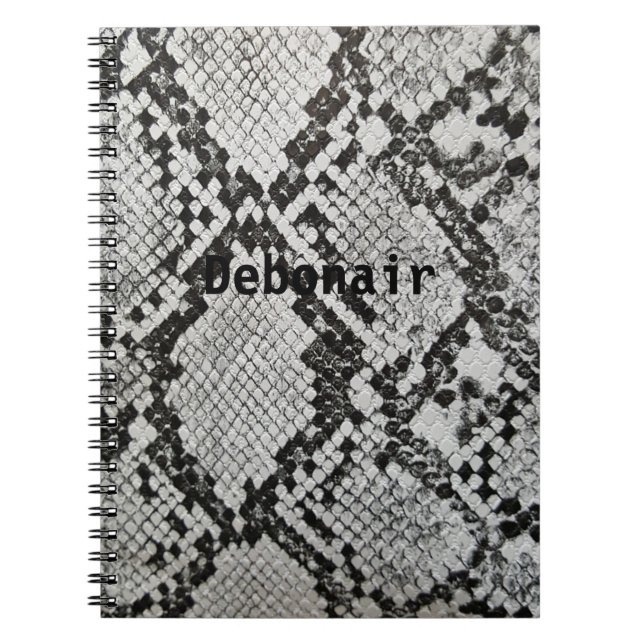 Debonair Snakeskin Print Notebook Notizblock (Vorderseite)