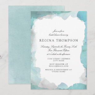 Debonair Turquoise Bridal Dusche Einladung