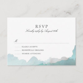 Debonair Turquoise UAWG RSVP Karte
