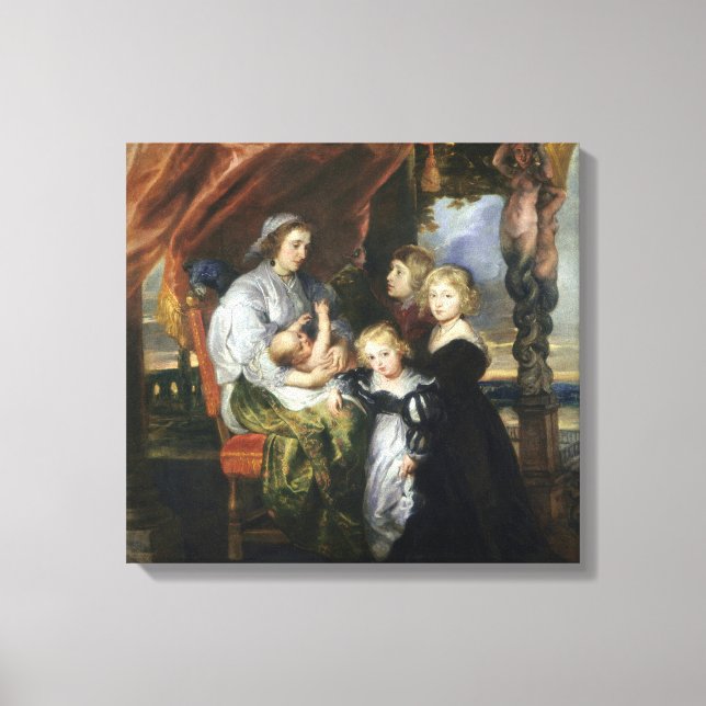 Deborah Kip und ihre Kinder Leinwanddruck (Vorderseite)