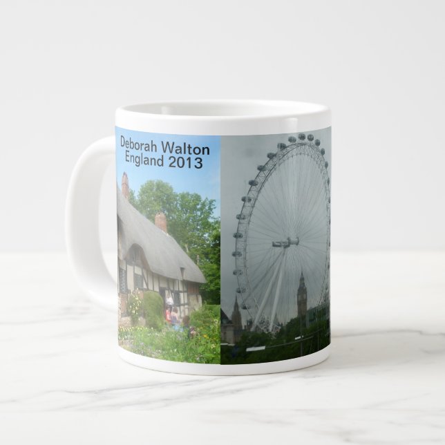 Deborahs England-Tasse Jumbo-Tasse (Vorderseite Links)