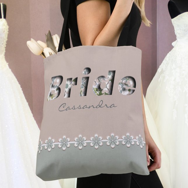 Debosses 3D Adorable Retro Green White Bride Tasche (Von Creator hochgeladen)