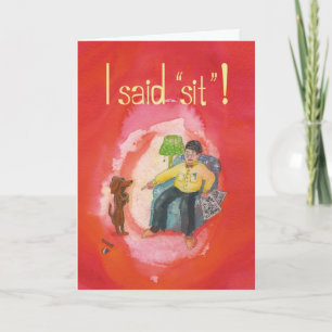 Debout Dachshund - Drôle Obtenir Bonne Carte De Vo