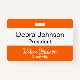 Debra Beruflich Classic Moderne Farbstreifen Ausweis