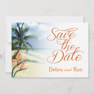 Debra Emerald Waters Beach Save the Date   Papaya