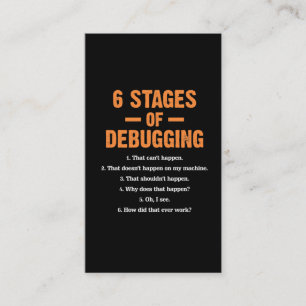 Debuggen des Coder-Fehlercodierungsprogramms Visitenkarte