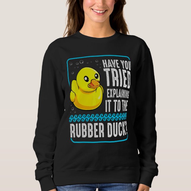 Debuggen von Webcoder-Programmierern für Rubber-Du Sweatshirt (Vorderseite)
