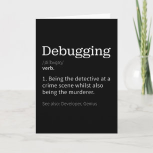 Debuggen Witziges Geschenk für Programmierer Karte