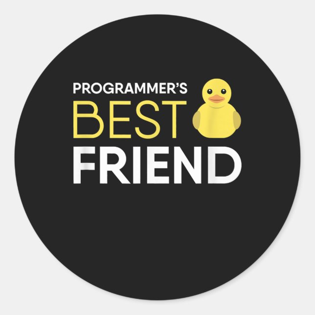 Debugger-Programmierer für Rubber Duck bester Freu Runder Aufkleber (Vorderseite)