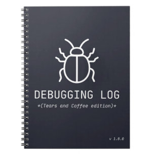 Debugging-Log Tränen- und Kaffee-Edition Programmi Notizblock
