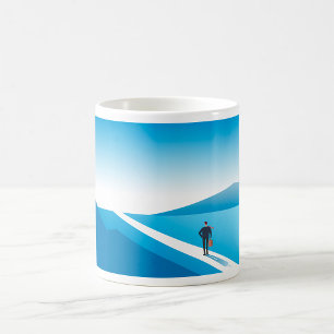 Début du voyage Blue Road Café Mug