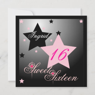 Debutant Star 16 . Geburtstag-Cust. Einladung