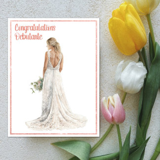 Debutante Gratulation Karte