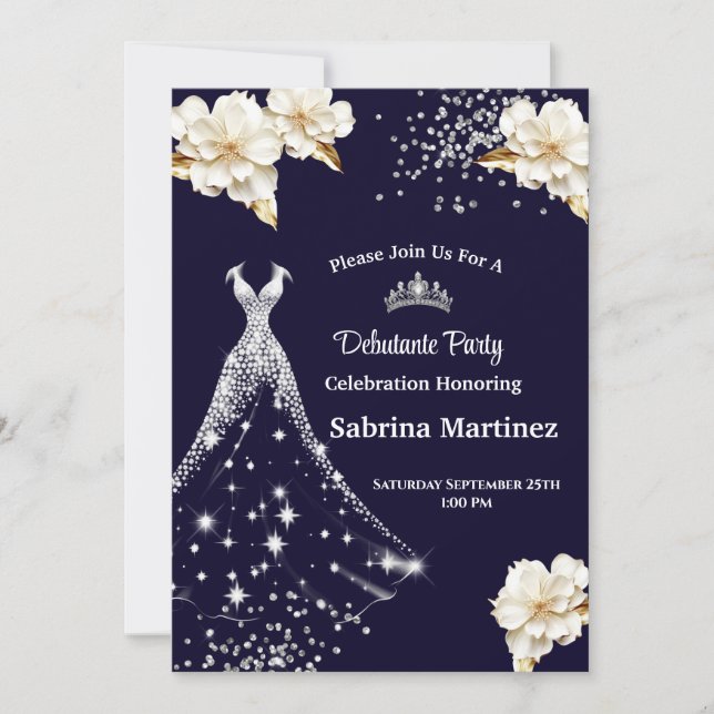 Debutante Party Invitation Einladung (Vorderseite)