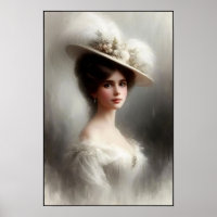 Debütantin der viktorianischen Ära in weißer Elega