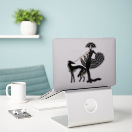 Dec Dog und Lady Die Vinyl Sticker schneiden