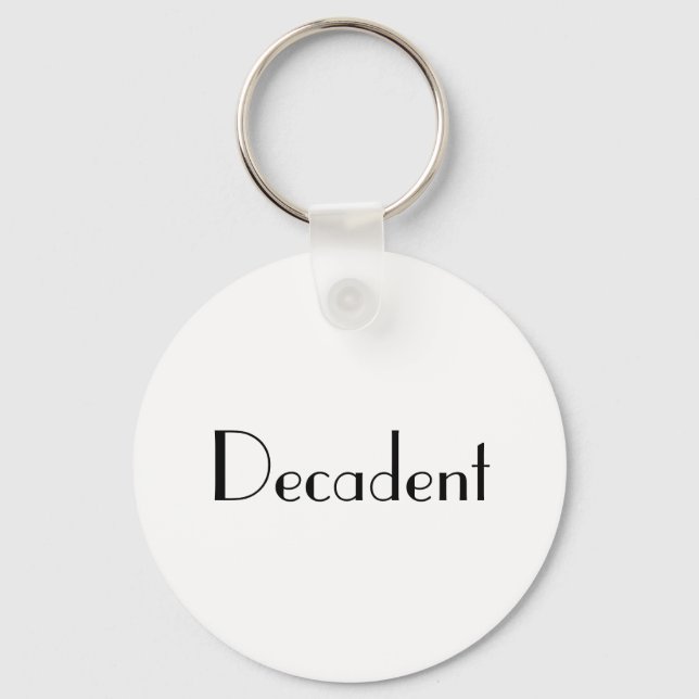Decadent Art Deco Typografie Schlüsselanhänger (Vorderseite)