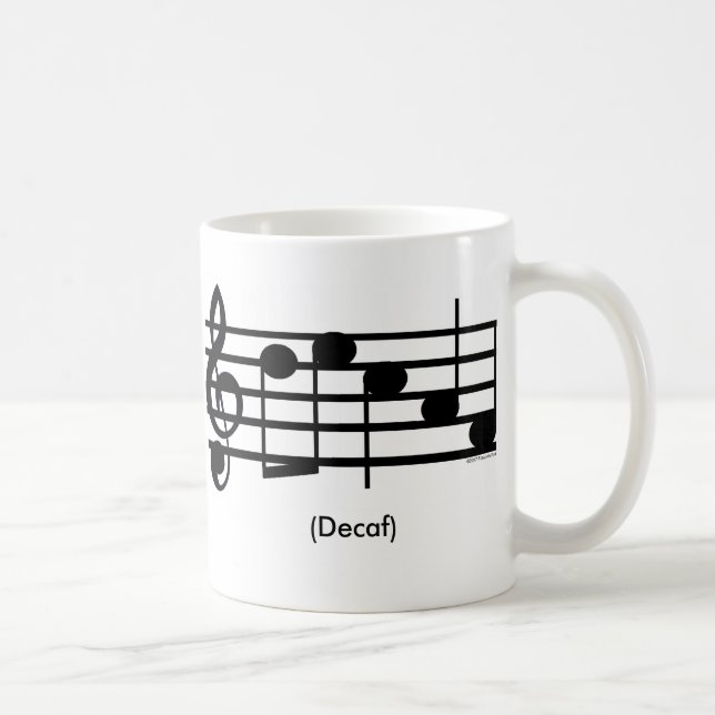 "Decaf" dreifacher Clef-Tasse Kaffeetasse (Rechts)